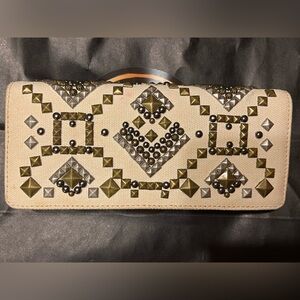 Kotur Designer Collector Studded Canvas Clutch